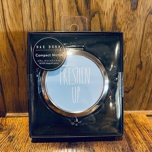 Rae Dunn FRESHEN UP Light Blue Compact Mirror BRAND NEW!!
